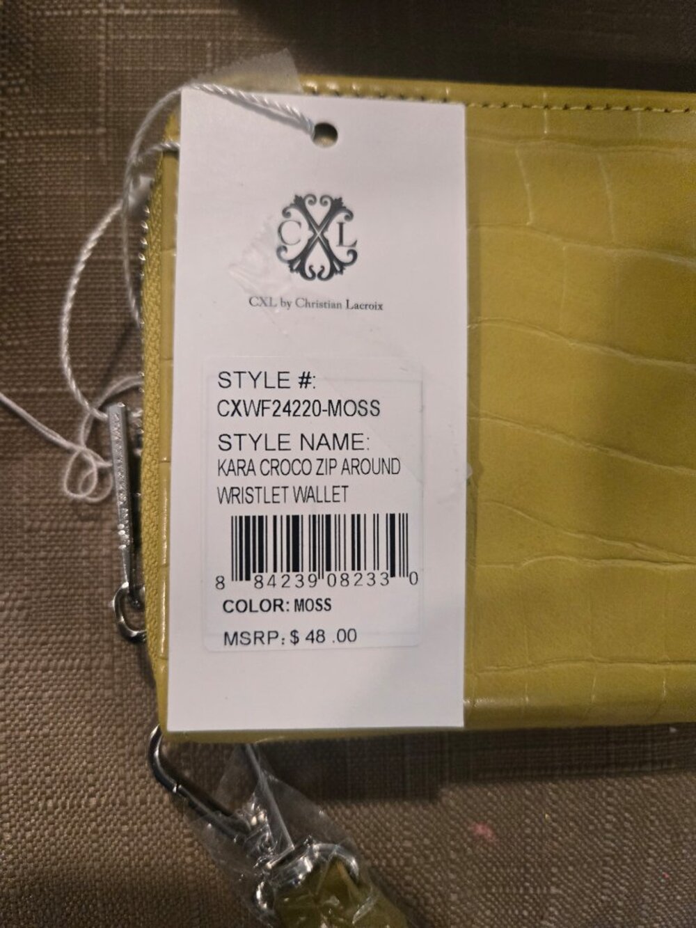 Christian Lacroix Wristlet Zip Around Moss Retail $48.00 - Picture 4 of 4